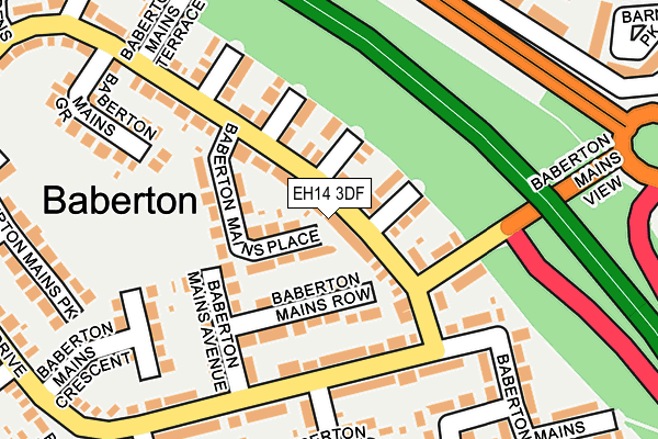 EH14 3DF map - OS OpenMap – Local (Ordnance Survey)