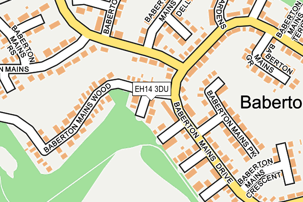 EH14 3DU map - OS OpenMap – Local (Ordnance Survey)