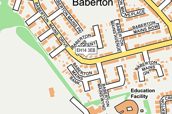 EH14 3EB map - OS OpenMap – Local (Ordnance Survey)