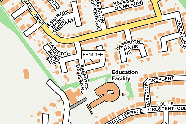 EH14 3EE map - OS OpenMap – Local (Ordnance Survey)