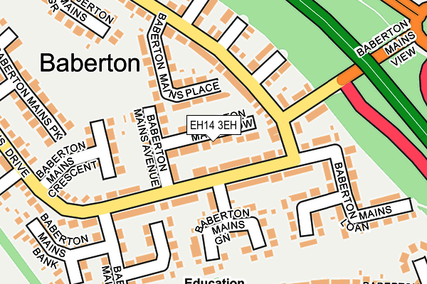 EH14 3EH map - OS OpenMap – Local (Ordnance Survey)