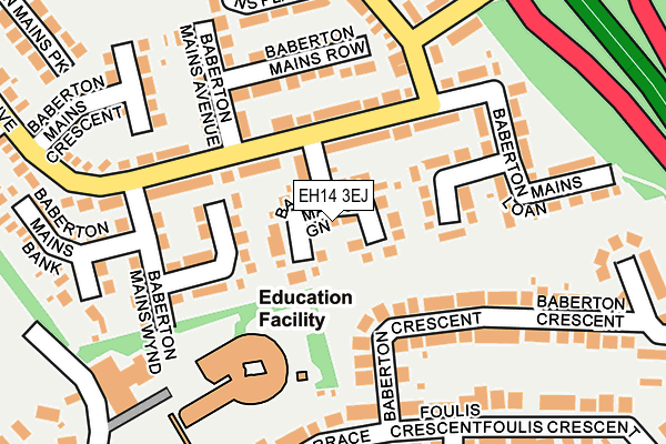 EH14 3EJ map - OS OpenMap – Local (Ordnance Survey)