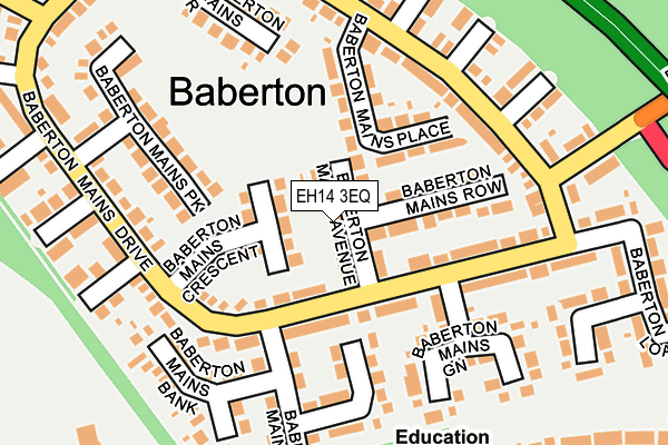 EH14 3EQ map - OS OpenMap – Local (Ordnance Survey)