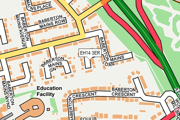 EH14 3ER map - OS OpenMap – Local (Ordnance Survey)