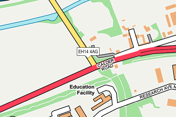 EH14 4AG map - OS OpenMap – Local (Ordnance Survey)