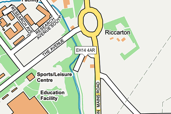 EH14 4AR map - OS OpenMap – Local (Ordnance Survey)