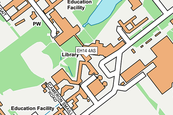 EH14 4AS map - OS OpenMap – Local (Ordnance Survey)