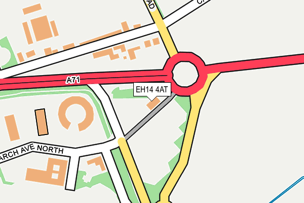 EH14 4AT map - OS OpenMap – Local (Ordnance Survey)