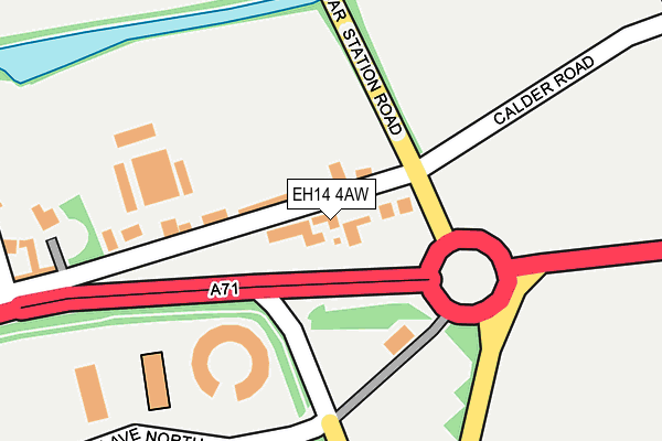 EH14 4AW map - OS OpenMap – Local (Ordnance Survey)