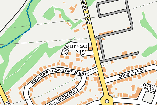 EH14 5AD map - OS OpenMap – Local (Ordnance Survey)