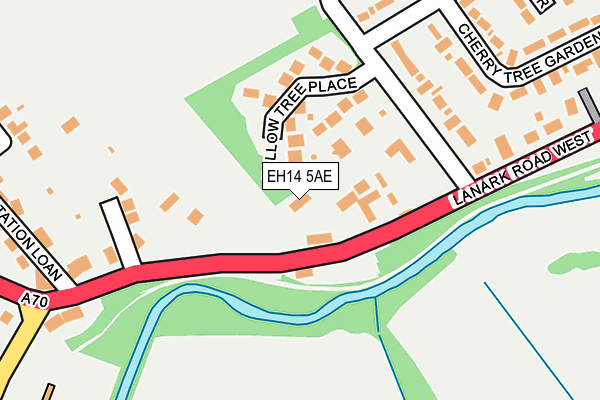 EH14 5AE map - OS OpenMap – Local (Ordnance Survey)