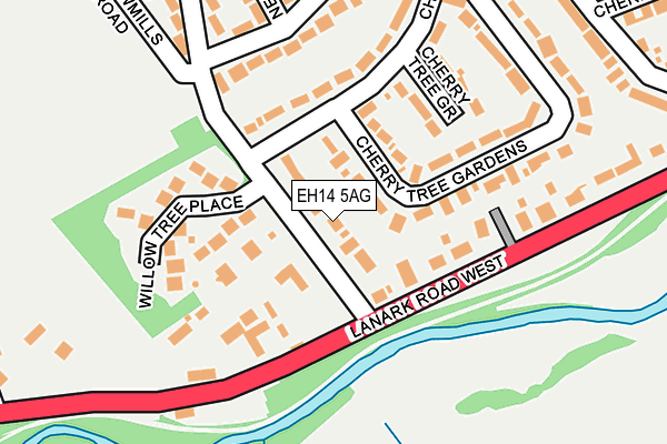 EH14 5AG map - OS OpenMap – Local (Ordnance Survey)