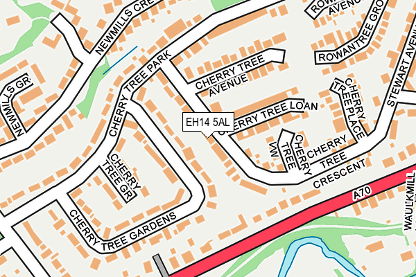 EH14 5AL map - OS OpenMap – Local (Ordnance Survey)
