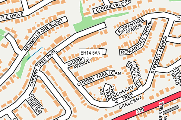 EH14 5AN map - OS OpenMap – Local (Ordnance Survey)