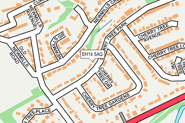 EH14 5AQ map - OS OpenMap – Local (Ordnance Survey)