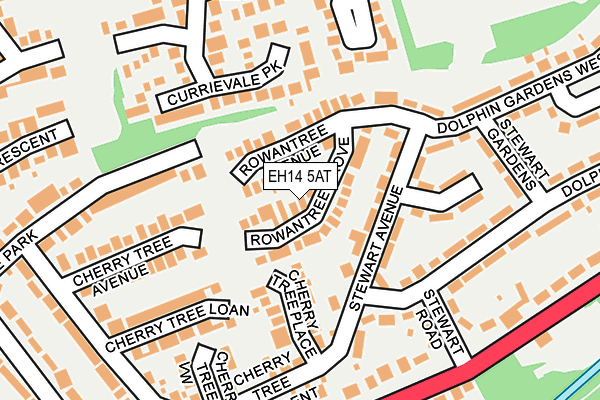 EH14 5AT map - OS OpenMap – Local (Ordnance Survey)