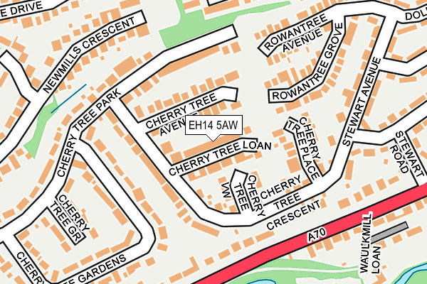 EH14 5AW map - OS OpenMap – Local (Ordnance Survey)