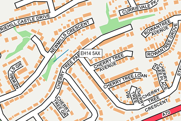 EH14 5AX map - OS OpenMap – Local (Ordnance Survey)