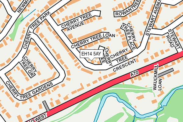 EH14 5AY map - OS OpenMap – Local (Ordnance Survey)