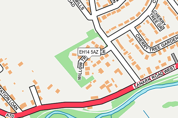 EH14 5AZ map - OS OpenMap – Local (Ordnance Survey)