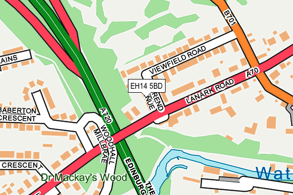 EH14 5BD map - OS OpenMap – Local (Ordnance Survey)