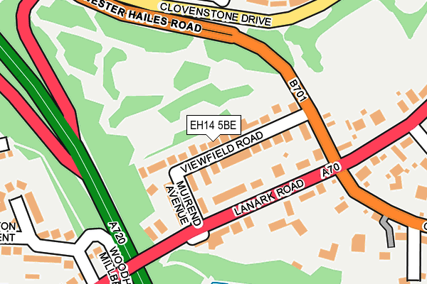 EH14 5BE map - OS OpenMap – Local (Ordnance Survey)