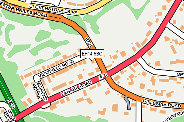 EH14 5BG map - OS OpenMap – Local (Ordnance Survey)