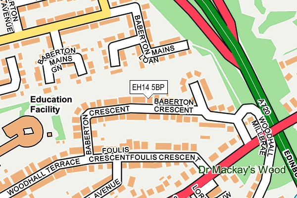 EH14 5BP map - OS OpenMap – Local (Ordnance Survey)