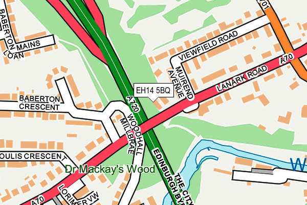 EH14 5BQ map - OS OpenMap – Local (Ordnance Survey)