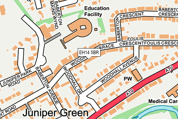 EH14 5BR map - OS OpenMap – Local (Ordnance Survey)