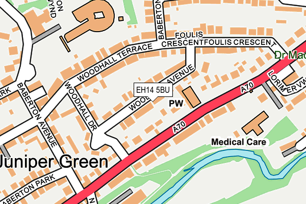 EH14 5BU map - OS OpenMap – Local (Ordnance Survey)