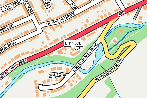 EH14 5DD map - OS OpenMap – Local (Ordnance Survey)