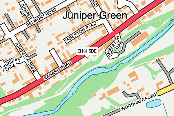 EH14 5DE map - OS OpenMap – Local (Ordnance Survey)