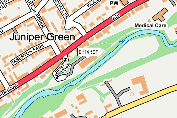 EH14 5DF map - OS OpenMap – Local (Ordnance Survey)