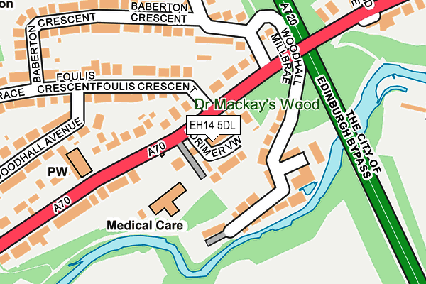 EH14 5DL map - OS OpenMap – Local (Ordnance Survey)