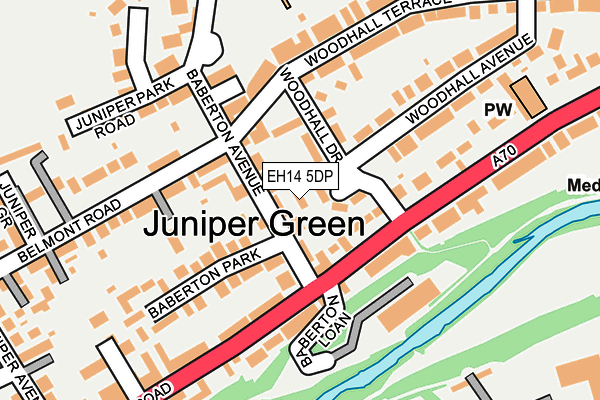 EH14 5DP map - OS OpenMap – Local (Ordnance Survey)