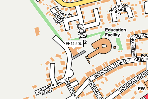 EH14 5DU map - OS OpenMap – Local (Ordnance Survey)