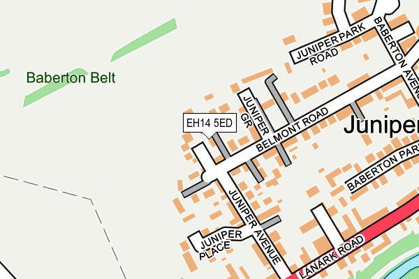 EH14 5ED map - OS OpenMap – Local (Ordnance Survey)