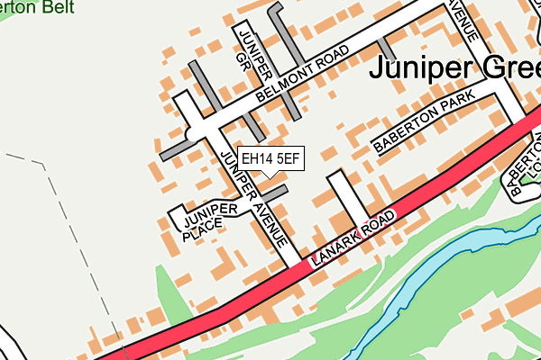EH14 5EF map - OS OpenMap – Local (Ordnance Survey)