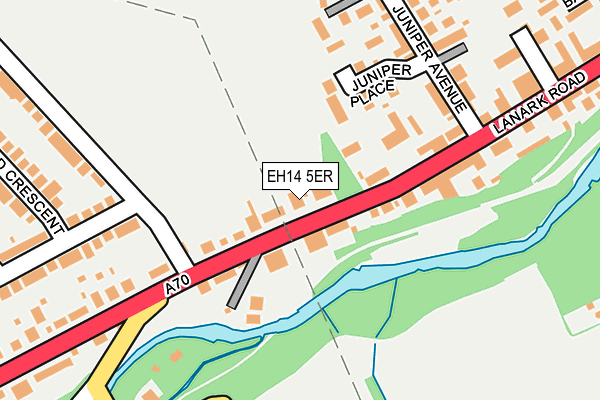 EH14 5ER map - OS OpenMap – Local (Ordnance Survey)