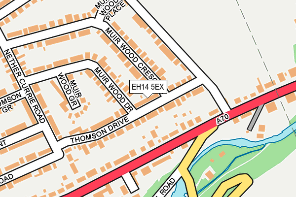 EH14 5EX map - OS OpenMap – Local (Ordnance Survey)