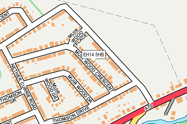 EH14 5HB map - OS OpenMap – Local (Ordnance Survey)