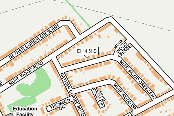 EH14 5HD map - OS OpenMap – Local (Ordnance Survey)