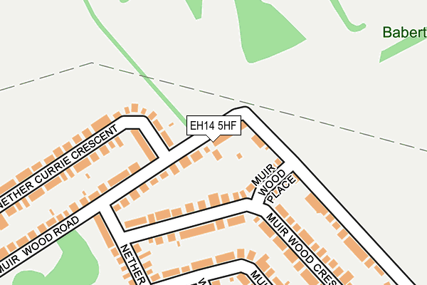 EH14 5HF map - OS OpenMap – Local (Ordnance Survey)