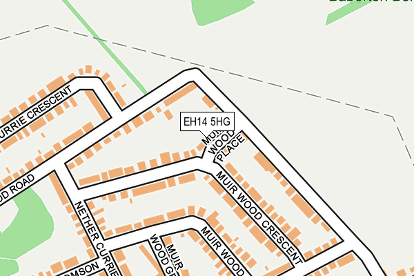 EH14 5HG map - OS OpenMap – Local (Ordnance Survey)