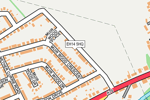 EH14 5HQ map - OS OpenMap – Local (Ordnance Survey)