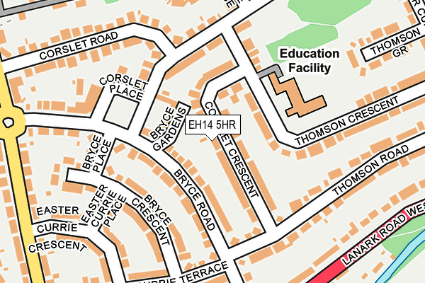 EH14 5HR map - OS OpenMap – Local (Ordnance Survey)