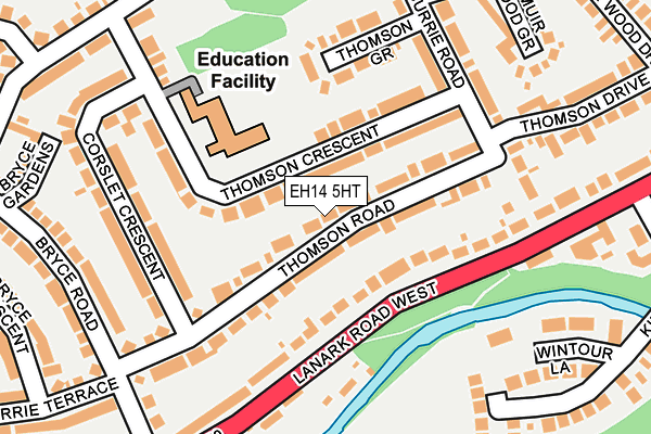 EH14 5HT map - OS OpenMap – Local (Ordnance Survey)