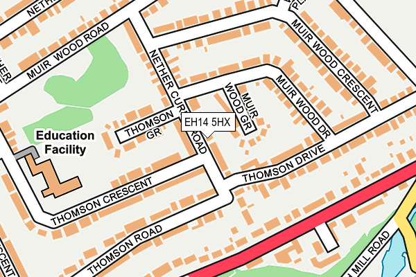 EH14 5HX map - OS OpenMap – Local (Ordnance Survey)