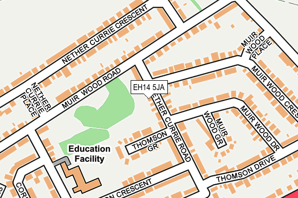 EH14 5JA map - OS OpenMap – Local (Ordnance Survey)